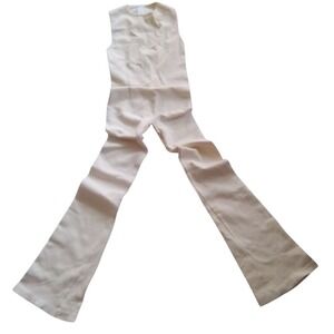 QQQ Sleeveless Jumpsuit Bell Bottoms Ribbed‎ Knit Bodysuit One Piece Size S